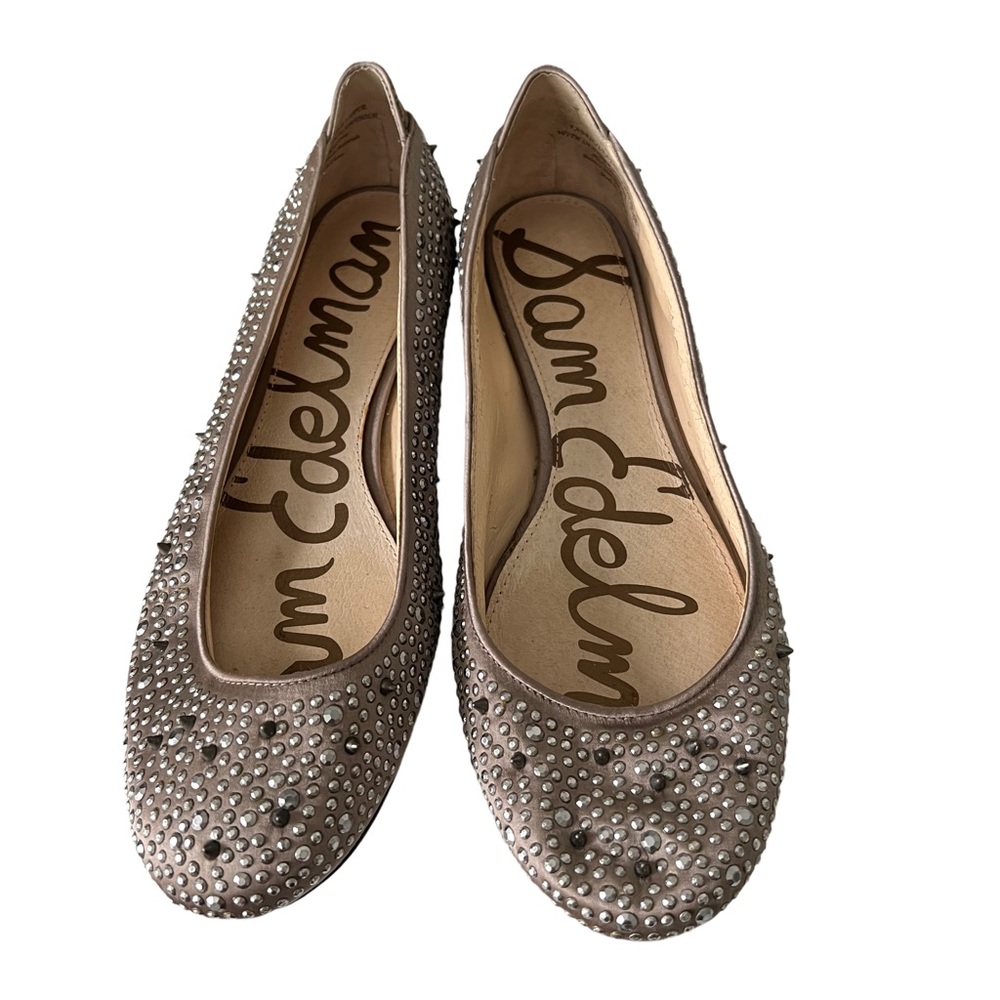 Sam Edelman Embellished Champagne Flats